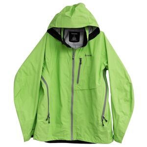 SIMMS Acklins Jacket Sz XL Gore-Tex NWOT! Lime Green Shell Outdoor Rain GorpCore